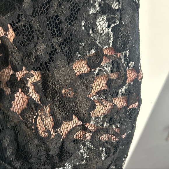 NWOT WORTHINGTON  2 Piece Size‎ 12 Lingerie Black Floral Lace Robe Black Nightie - Picture 6 of 16